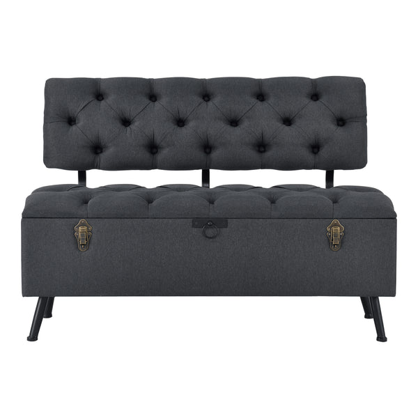Kiste Malmöhus 110x48x75cm mørkegrå [en.casa].