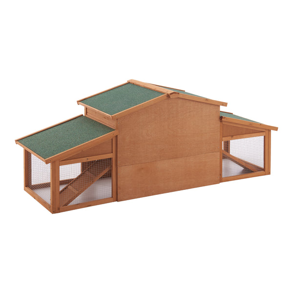 Kaninbur Schmitten 72x180x62cm i grantræ [en.casa].