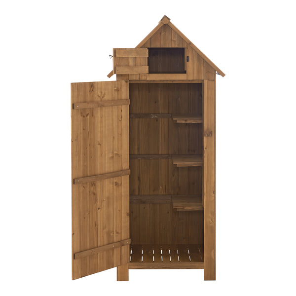 Værktøjsskab Ottrott 179x77x54cm Brændeopbevaring Brændereol [en.casa].