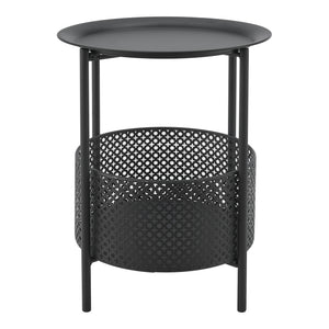 Kruibeke sidebord 46x35cm med kurv sort [en.casa].