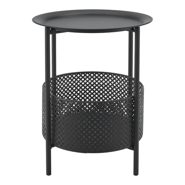 Kruibeke sidebord 46x35cm med kurv sort [en.casa].