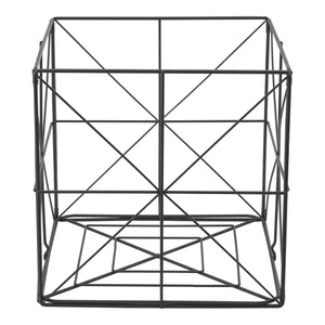 Aviskurv Temse 40x40x40cm metal sort [en.casa].