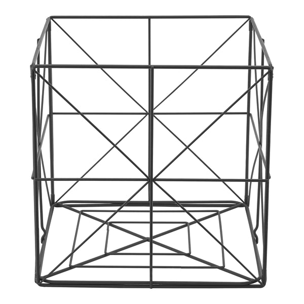 Aviskurv Temse 40x40x40cm metal sort [en.casa].