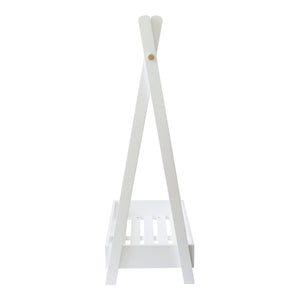 Laxe garderobestativ til børn 126x73x43 cm bambus hvid [en.casa].