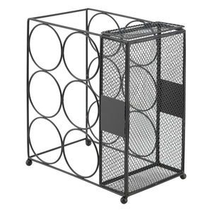 Drangedal vinreol til 6 flasker med netbeholder [en.casa].
