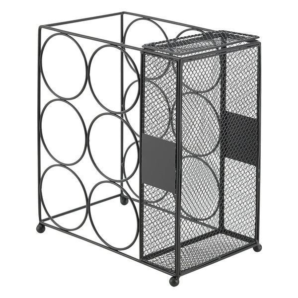 Drangedal vinreol til 6 flasker med netbeholder [en.casa].