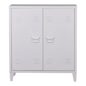 Metalskab Oripää 90x80x33 cm Hvid [en.casa].