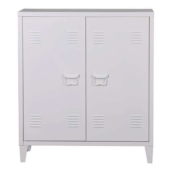 Metalskab Oripää 90x80x33 cm Hvid [en.casa].
