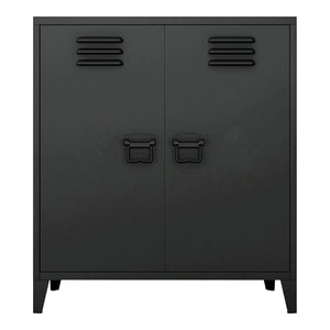 Metalskab Oripää 90x80x33 cm sort [en.casa].