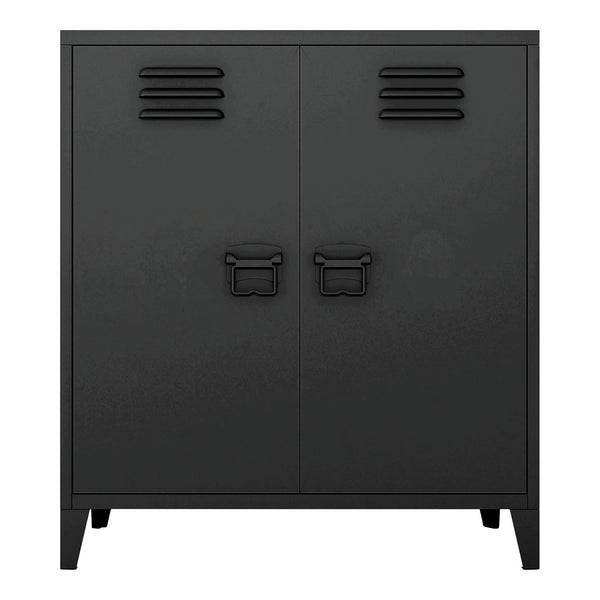 Metalskab Oripää 90x80x33 cm sort [en.casa].