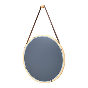 Bambus vægspejl Bykle rund 38 cm [en.casa].