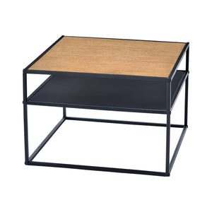 Quinisut sidebord 40 x 55 x 55 cm trælook/sort [en.casa].
