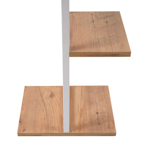 Blaabjerg metal plantehylde 90x35x26cm hvid/valnød look [en.casa].