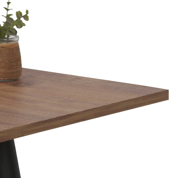 Ballerup sofabord 50 x 45 x 45 cm sort/valnød look [en.casa]