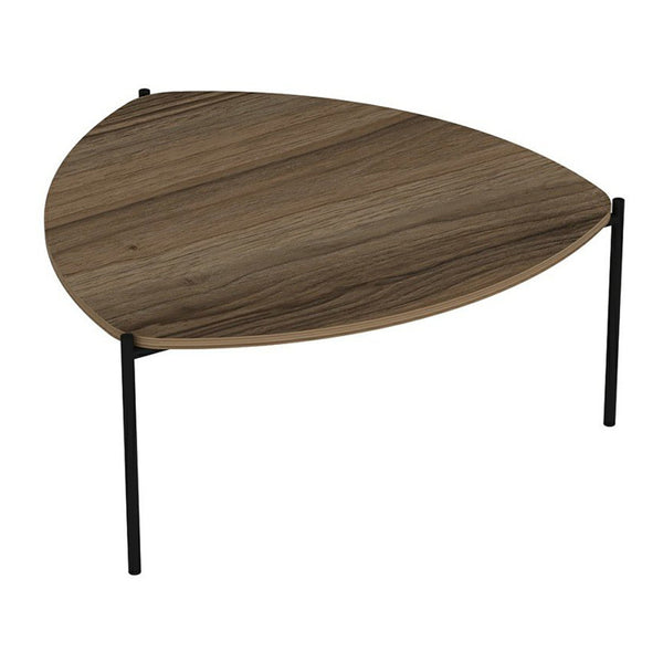 Gladsaxe sofabord 40x90x89 cm valnøddelook/sort [en.casa]