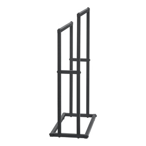 Håndklædestang med 2 stænger 78 x 48 x 24 cm sort [en.casa].