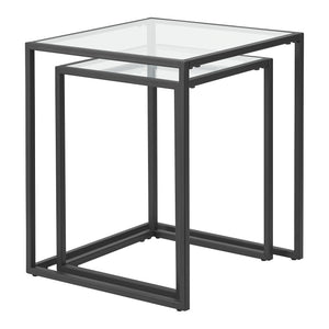 Holstebro sofabord sort/transparent [en.casa].