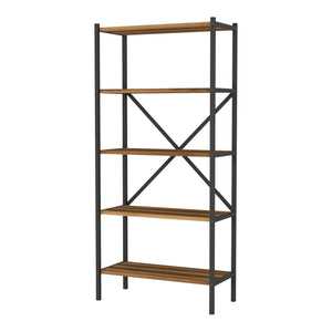 Køkkenhylde Tomelilla 160x66x34 cm valnød/antracit [en.casa]