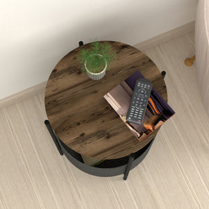 Sidebord Hofors 60x43cm antracit/eg-look, antik [en.casa]