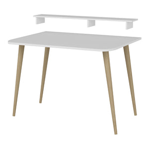 Östhammar skrivebord med hvid bordplade [en.casa].
