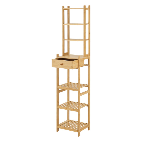 Stående hylde Siilinjärvi lavet af bambus 163 x 33 x 28 cm op til 5 kg natur [en.casa].