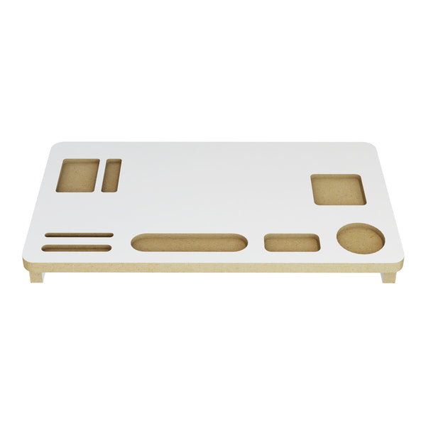 Monitorstander Tjele 54 x 30 x 7 cm Hvid [en.casa].