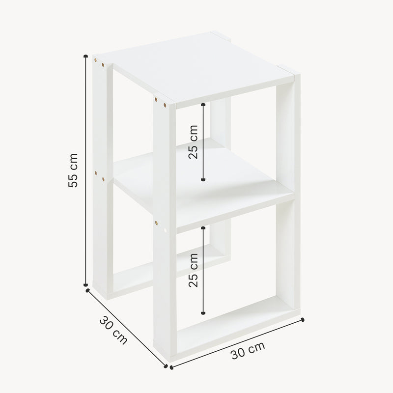 Målskitse Thyholm sidebord 55x30x30 cm hvid [en.casa]