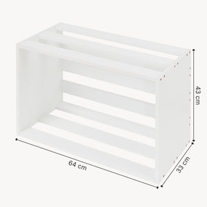 Sidebord Rønde 43x64x33 cm hvid [en.casa]