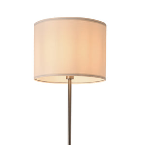 Tamworth gulvlampe E27 sølv tekstil [lux.pro].