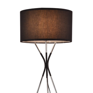 Athlone gulvlampe sølv/sort [lux.pro].