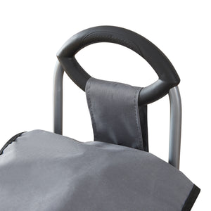 Carro de la compra Nørre máx. 30kg acero / poliéster 93 x 32 x 30 cm gris oscuro / negro [en.casa]