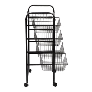 Køkkenvogn Rudbjerg metal sort [en.casa].