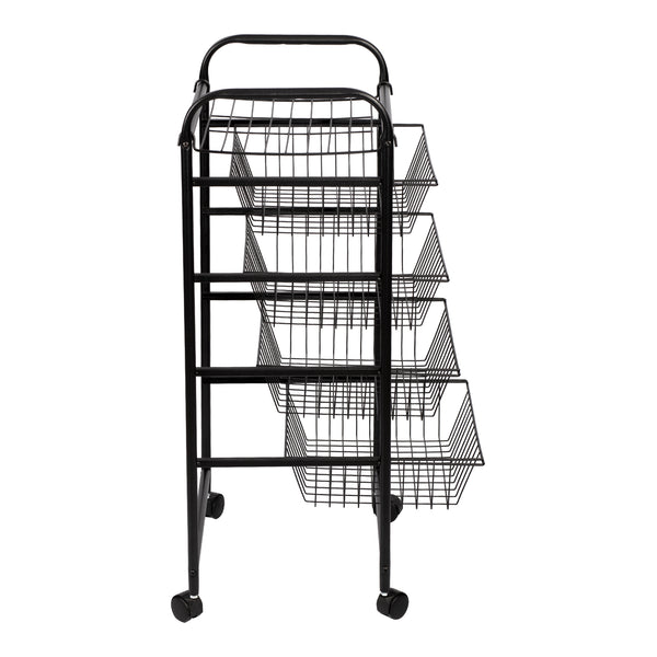 Køkkenvogn Rudbjerg metal sort [en.casa].
