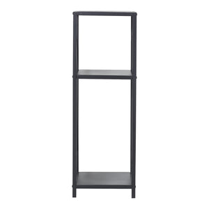 Brændeopbevaring Tinglev Stål 34x34x105,5 cm Sort [en.casa]