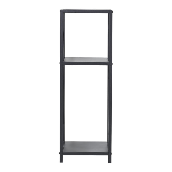 Brændeopbevaring Tinglev Stål 34x34x105,5 cm Sort [en.casa]