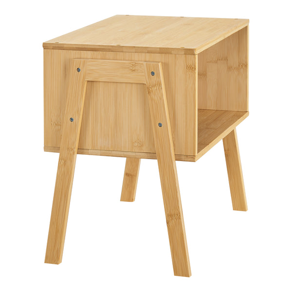 Sengebord Vinderup sæt af 2 stabelbare bambus 42x43,5x29 cm [en.casa].