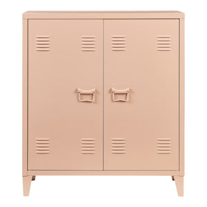 Metalskab Oripää 90x80x33 cm lysebrun [en.casa].