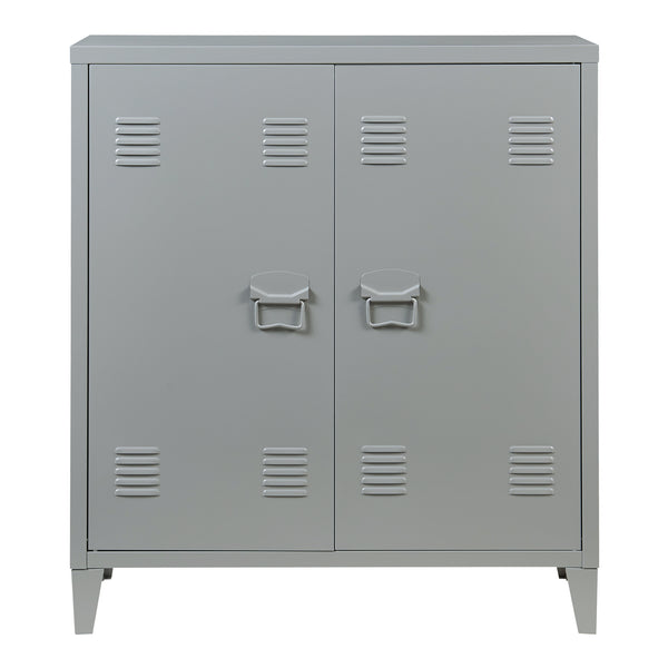 Metalskab Oripää 90x80x33 cm mørkegrå [en.casa].