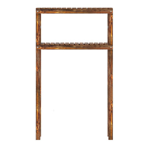 Vaskemaskinehylde Kinnula 120x70x20cm Mørkt træ [en.casa].