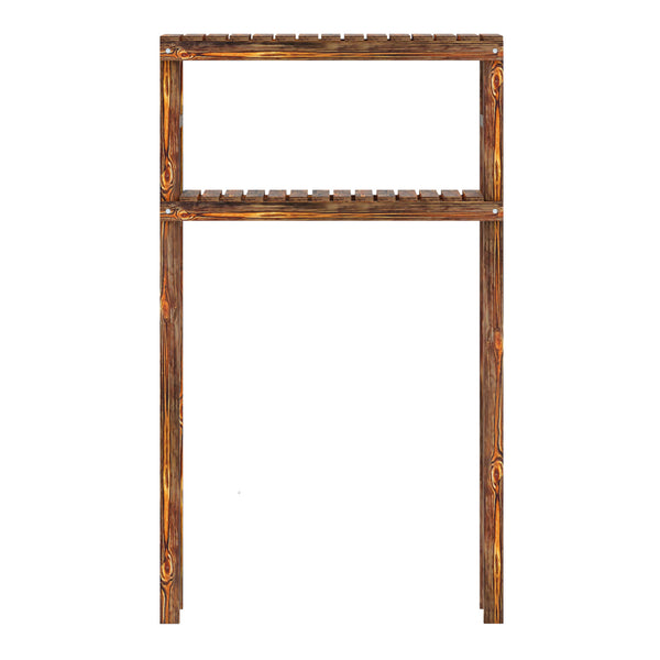 Vaskemaskinehylde Kinnula 120x70x20cm Mørkt træ [en.casa].