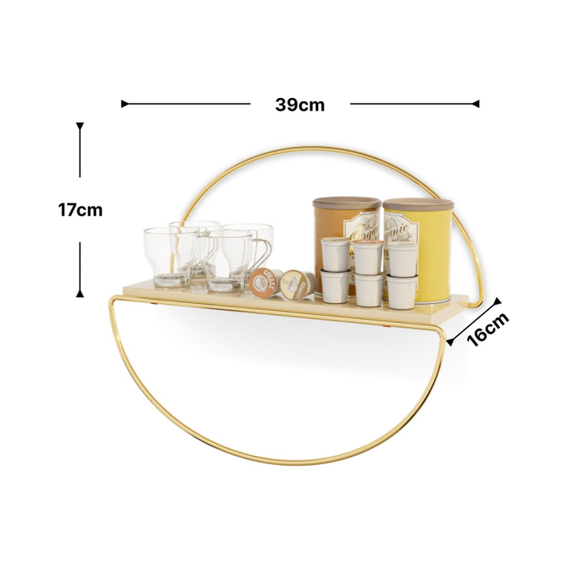 Målskitse Vægophæng Mynämäki 39x16x17 cm Guld Farvet [en.casa]