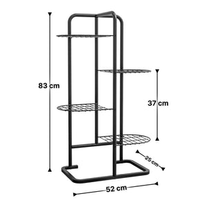 Blomstativ Pedersöre 83x52x25cm Sort [en.casa]