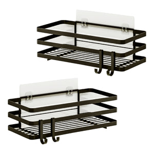 Brusehylde uden boring Pertunmaa 2 stk. sæt 25x12x7,5cm Sort [en.casa]