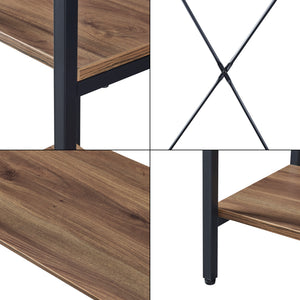 Knagerække Hvidovre 170x100x35 cm sort/træfarver [en.casa].