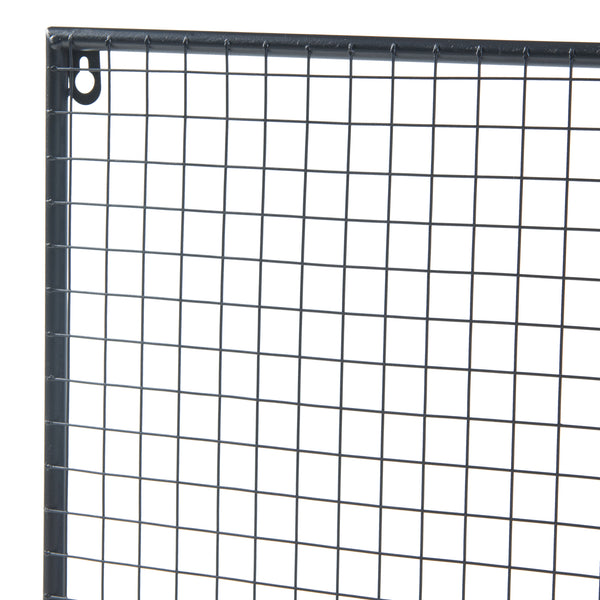 Væggitter Westre 70x60x11cm metal sort [en.casa].