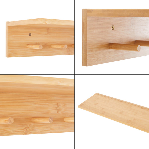 Fjord vægknagerække i bambus [en.casa].