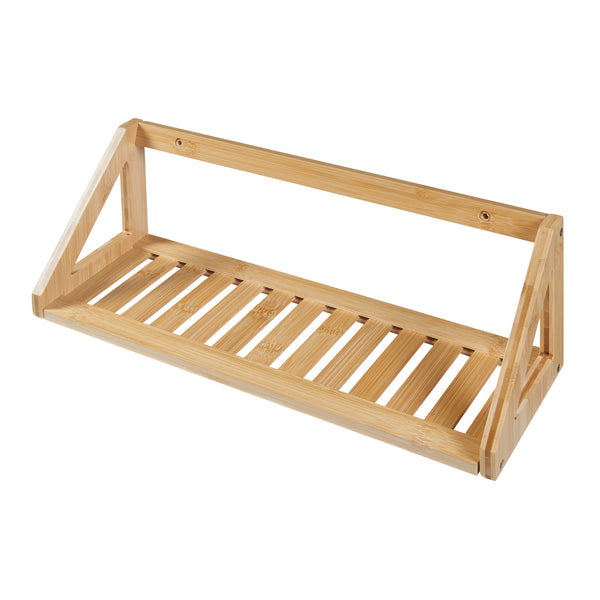 Væghylde sæt Gjerdrum sæt af 2 43x15x15cm bambus [en.casa].