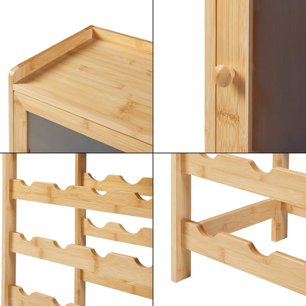 Vinreol Gjerstad 100x47x28cm bambus natur [en.casa].