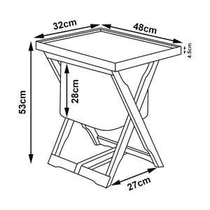 Hattfjelldal picnicbord 53x48x32cm bambus [en.casa].