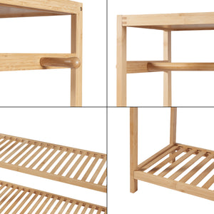 Garderobestativ Herøy 165x100x35cm bambus [en.casa].